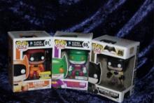 3 BATMAN  FUNKO POPS