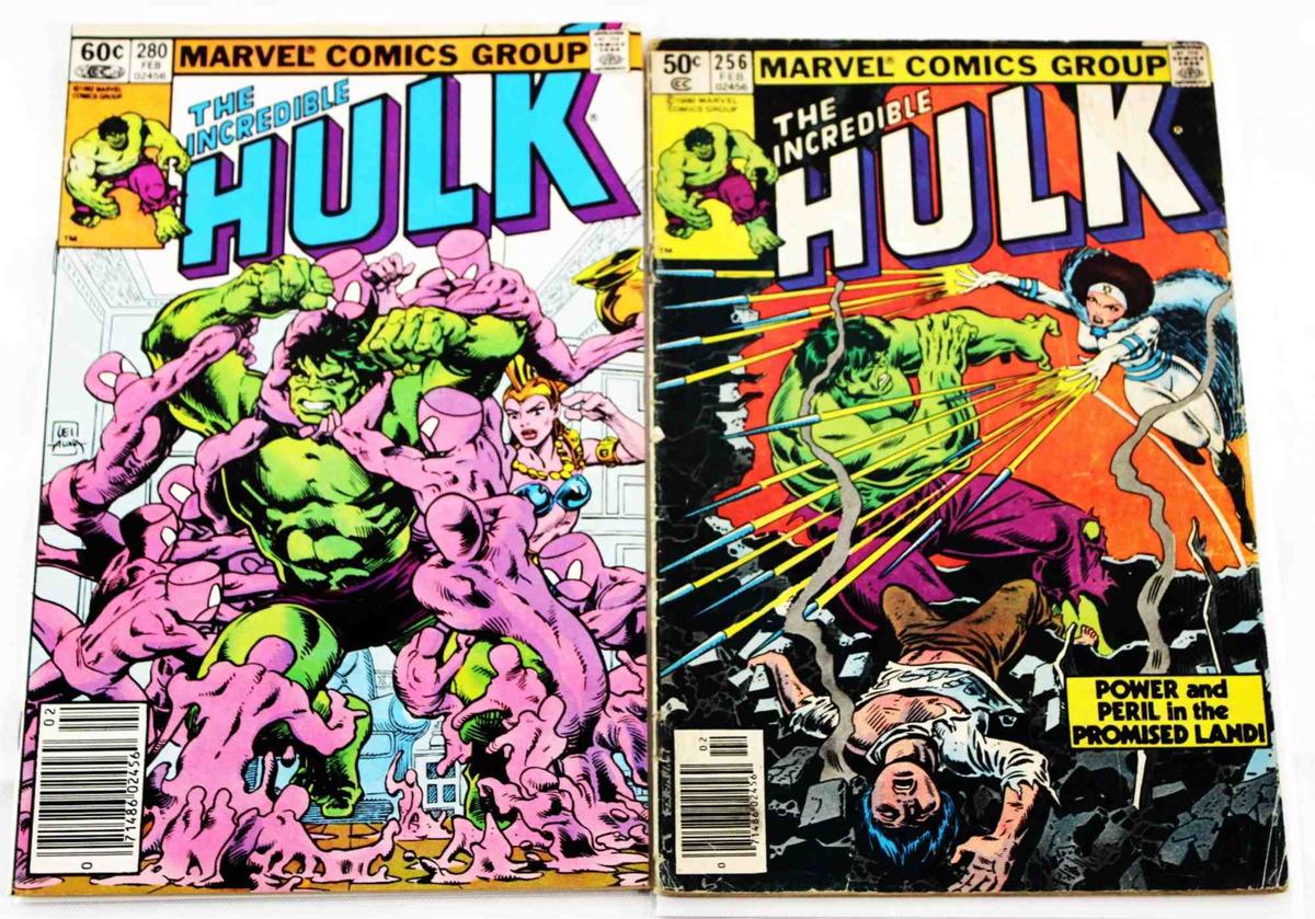 TWO OF THE INCREDIBLE HULK COMIC BOOKS