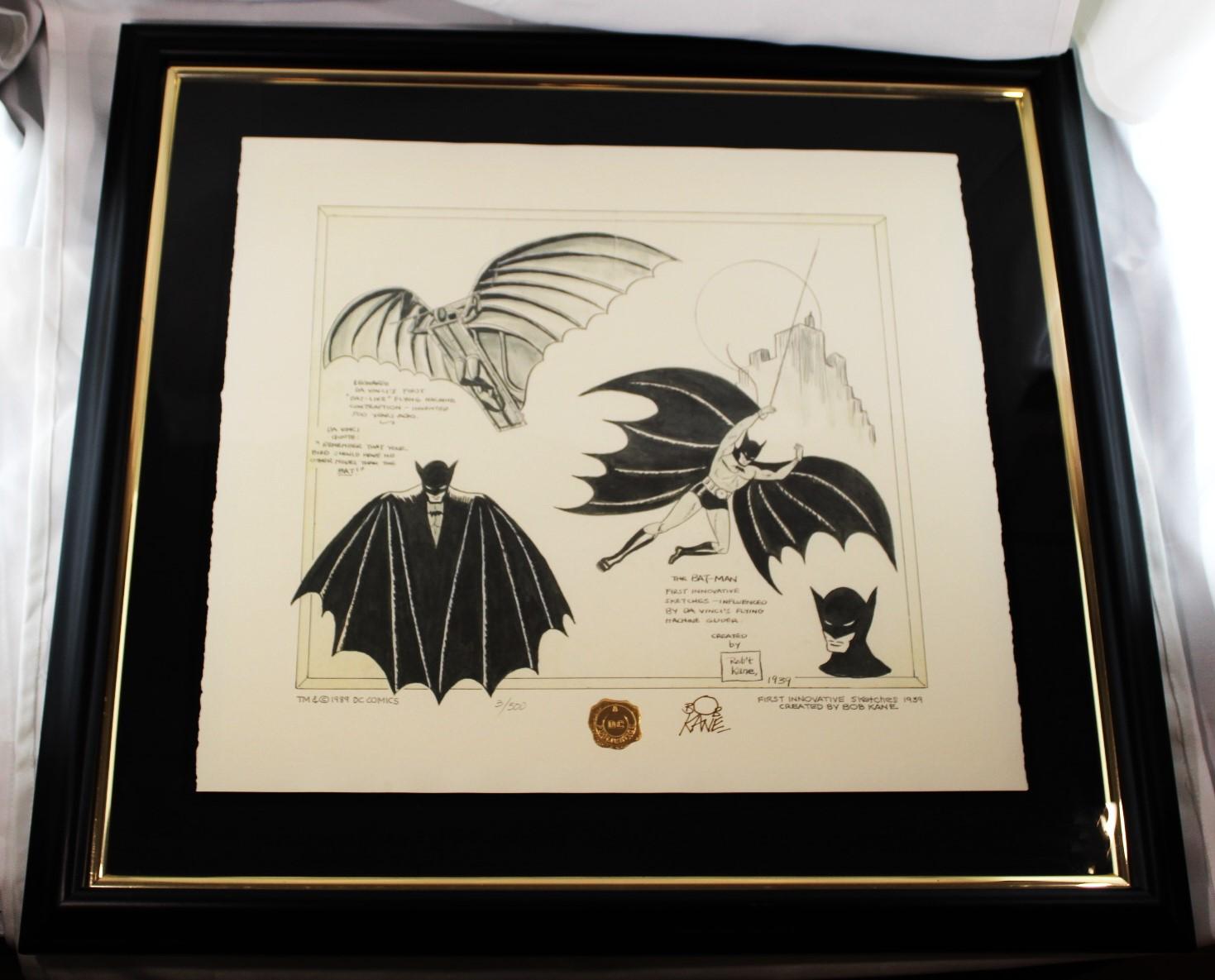 LITHOGRAPH OF BATMAN SKETCHES