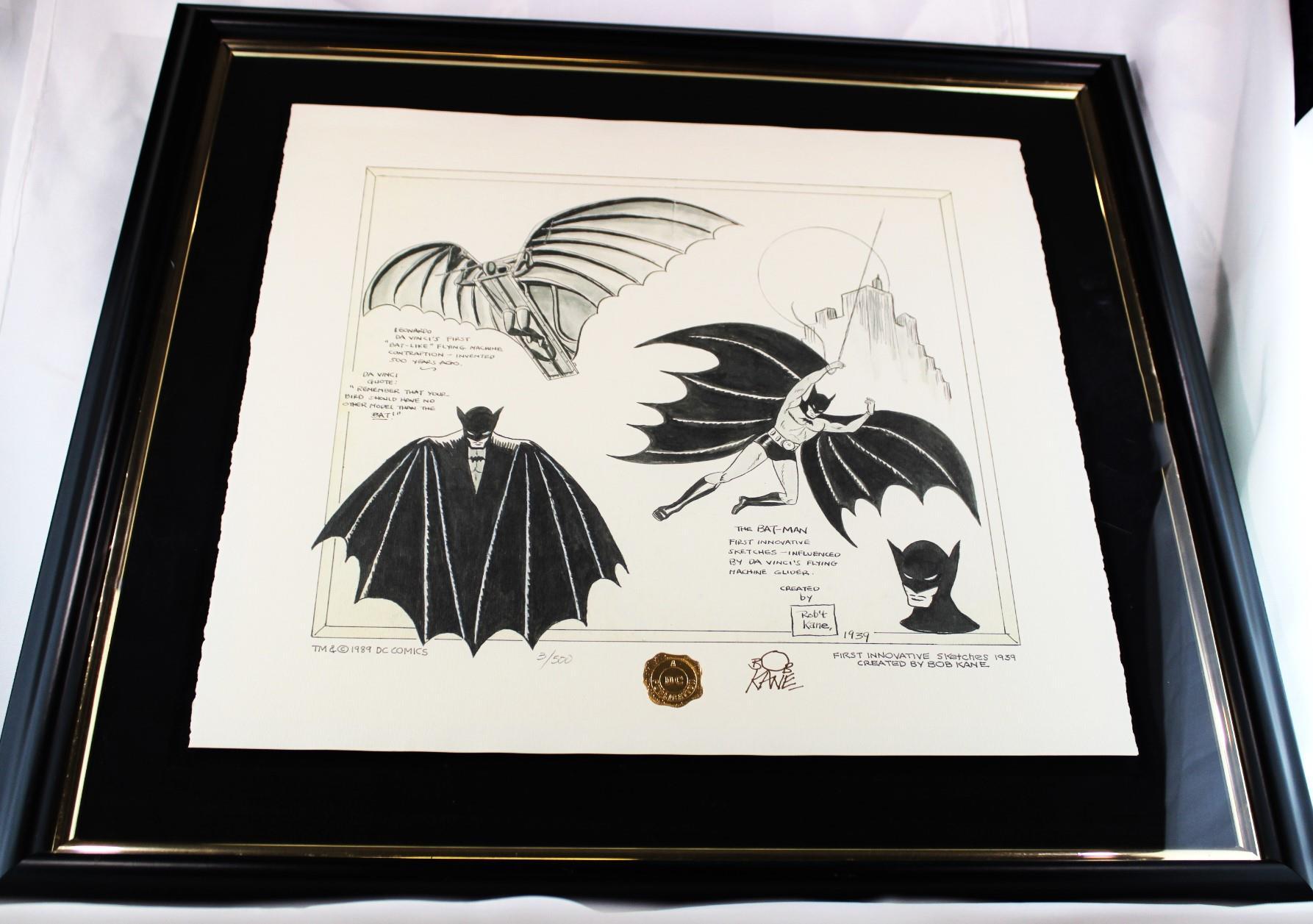 LITHOGRAPH OF BATMAN SKETCHES