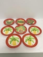 8 - 6" PLATES BY SUSAN PAINTER