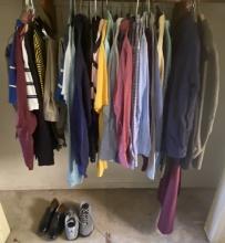 CLOSET OF MEN'S CLOTHS & SHOES