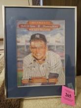 DONRUSS MICKEY MANTLE  PUZZLE FRAMED