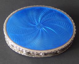 AUSTRIAN STERLING & ENAMEL SNUFF BOX