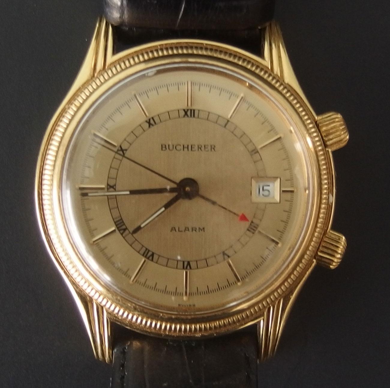 BUCHERER GENTLEMAN'S ALARM WRIST WATCH