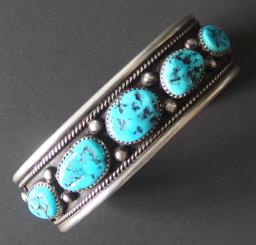 ROSE CHARLEY NAVAJO STERLING CUFF BRACELET