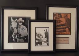 FRAMED WESTERN MOVIE STAR AUTOGRAPHED PHOTOS (3)