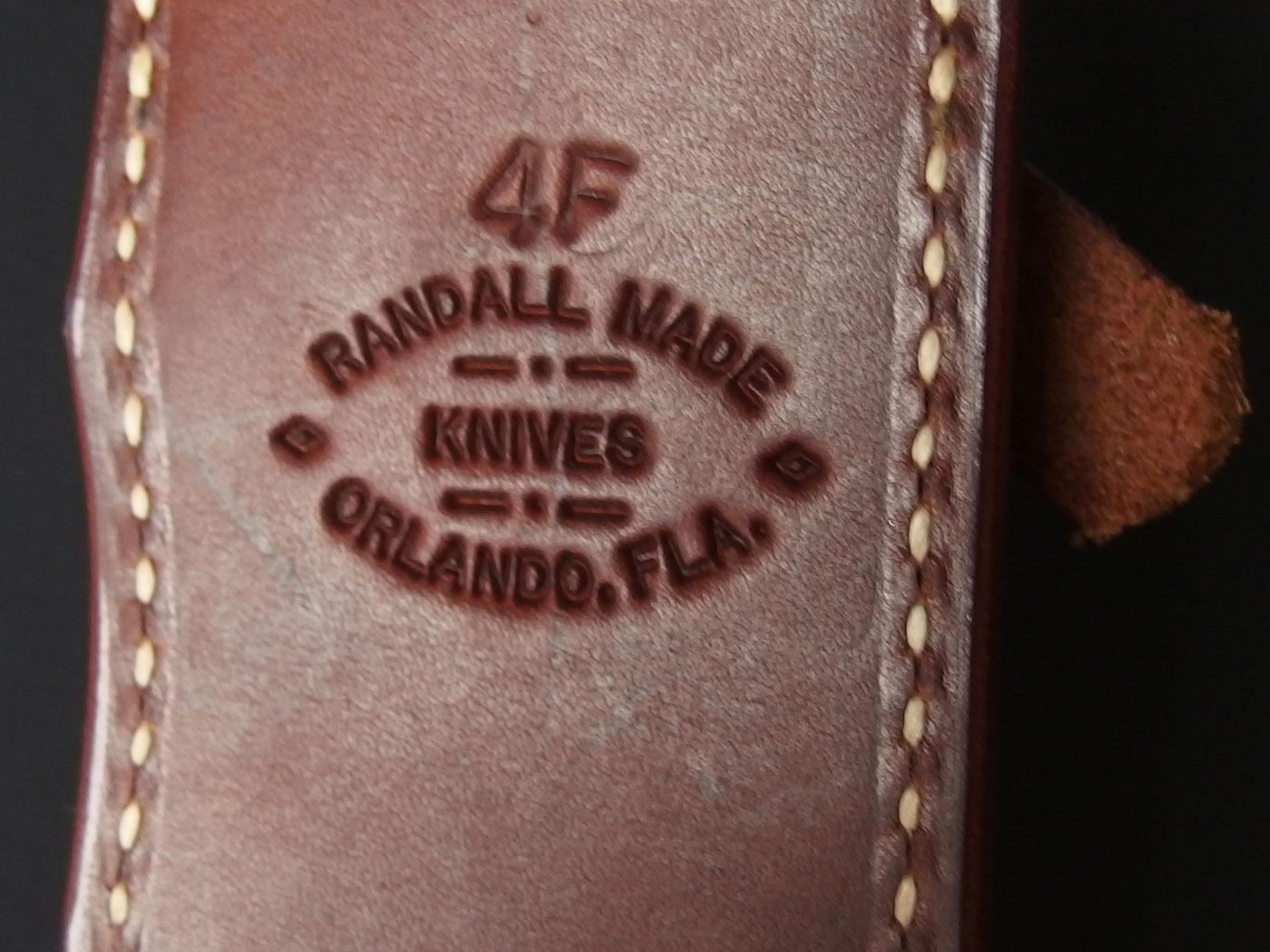 RANDALL NON-CATALOGUED MODEL 4-6 F FIGHTER KNIFE