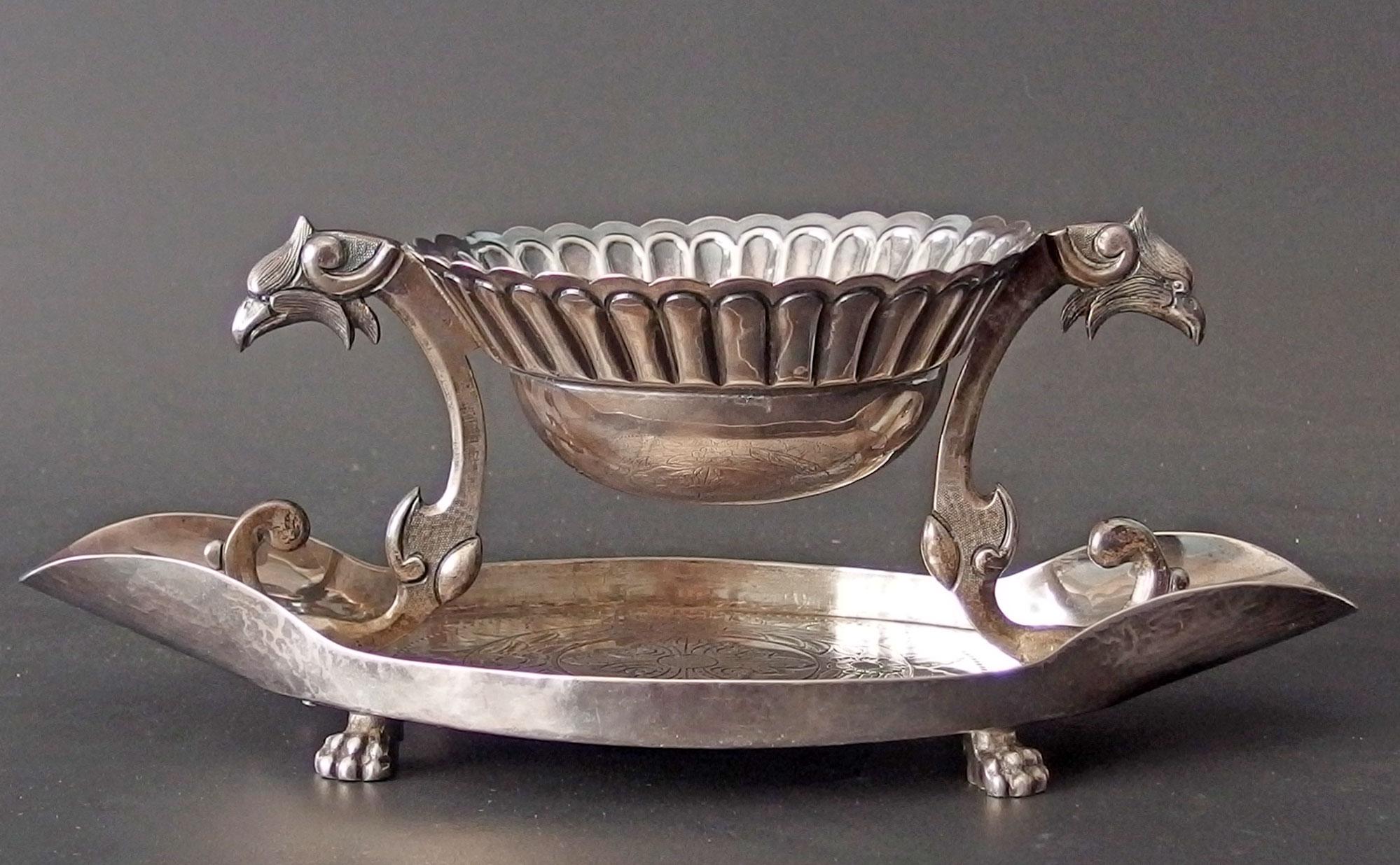 SANBORNS MEXICAN SILVER RITUALISTIC BOWL