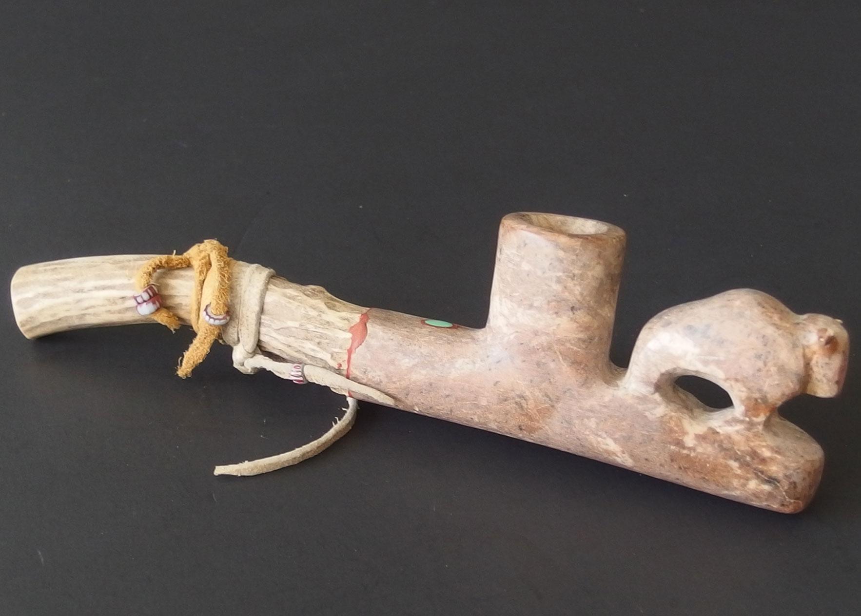 NATIVE AMERICAN BUFFALO PIPE