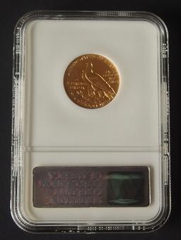 1910 $5 NGC MS62 INDIAN HEAD GOLD COIN