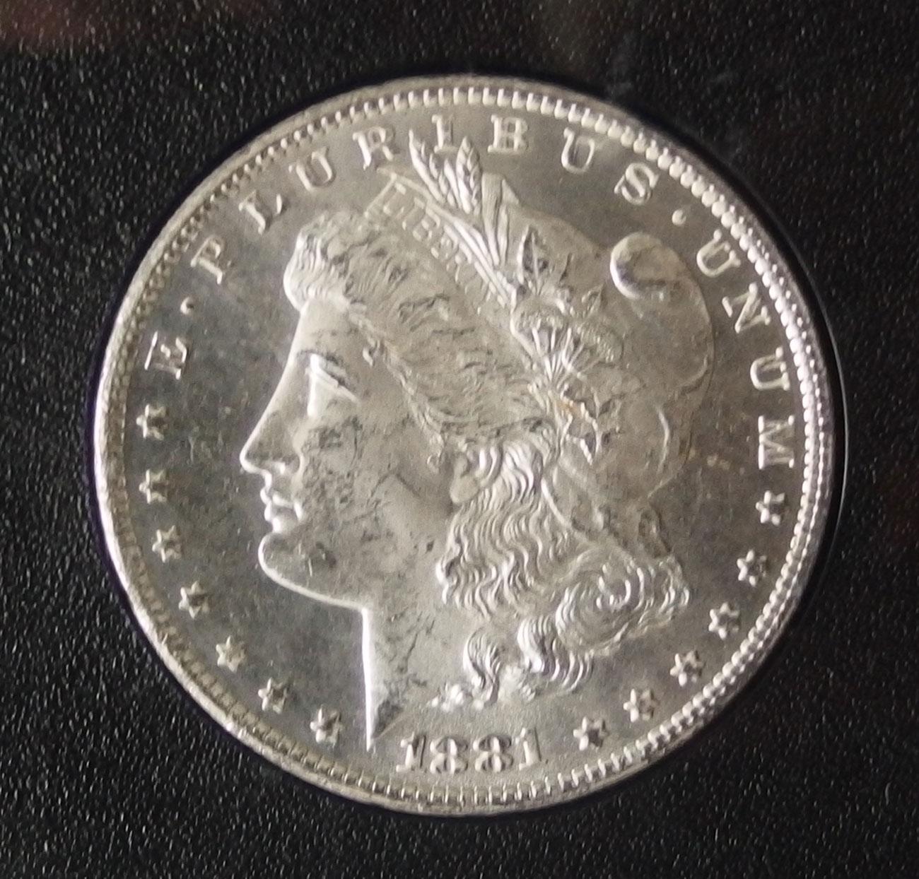 1881-CC GSA UNCIRCULATED MORGAN SILVER DOLLAR COIN