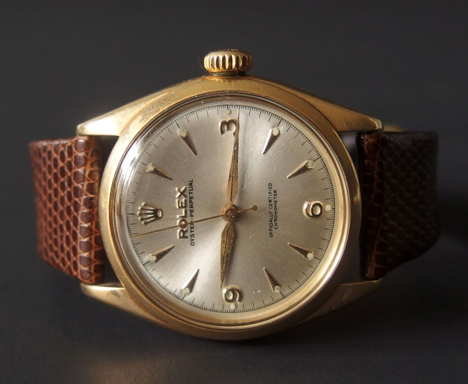 VINTAGE 14KT ROLEX OYSTER PERPETUAL GENT'S WATCH