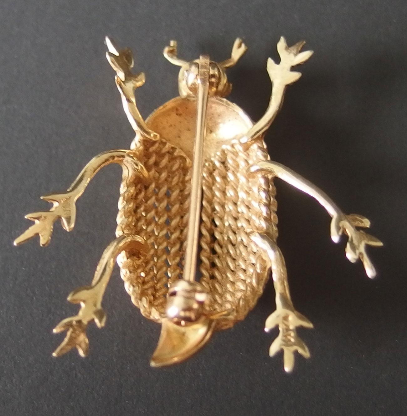 14KT GOLD BEETLE PIN