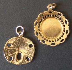 VINTAGE 14KT GOLD PENDANTS (2)