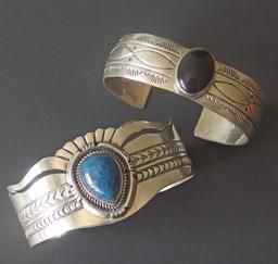 BEGAY & SANDOVAL NAVAJO CUFF BRACELETS (2)