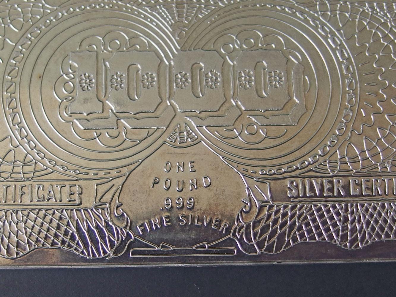 UNITED STATES 1 POUND .999 FINE SILVER BAR