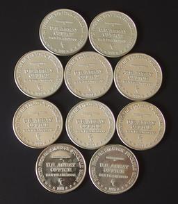 10-1 TROY OZ. 1981 U.S. ASSAY OFFICE SILVER ROUNDS