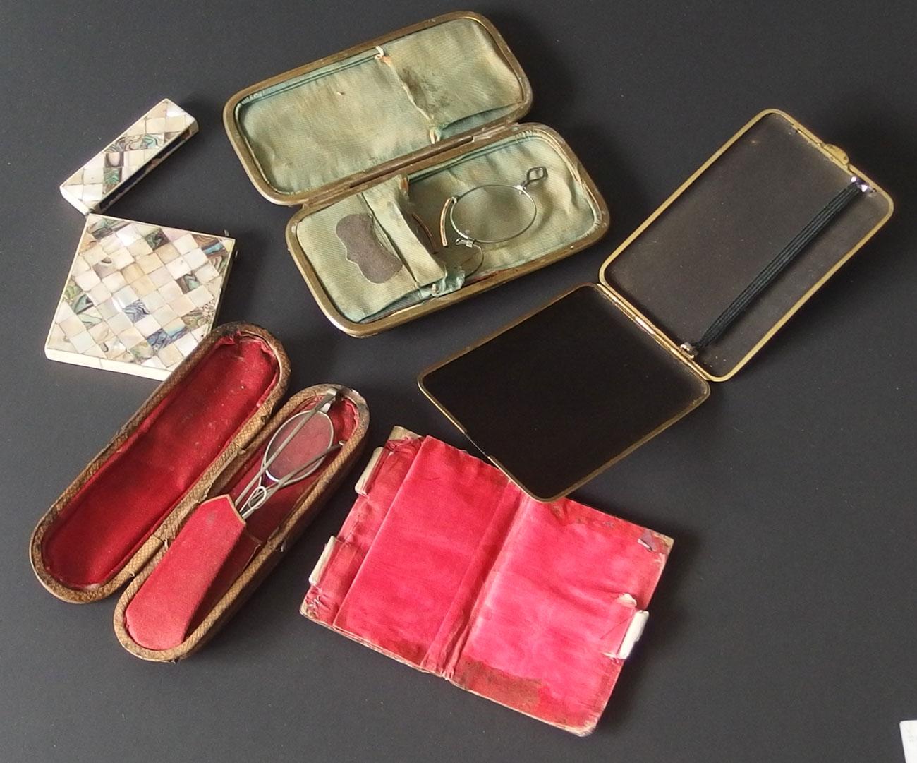 ANTIQUE EYEGLASS & CIGARETTE CASES