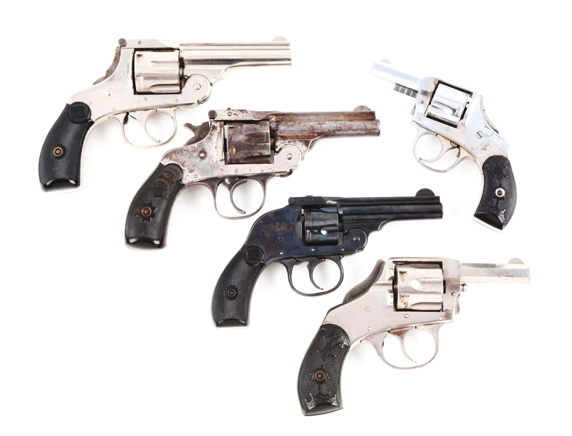 (C) Lot of 5: Double Action Revolvers.