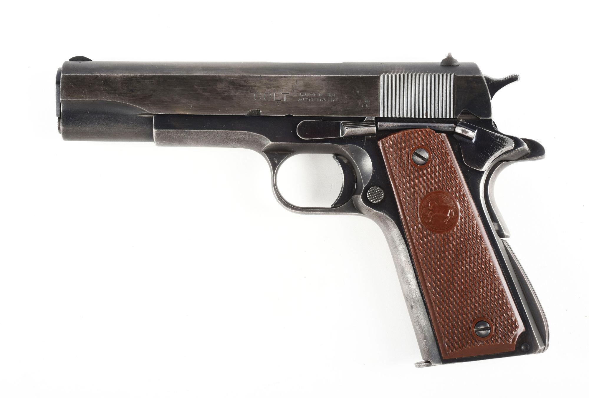 (C) Boxed Colt Model 1911-A1 (1949) .38 Super Semi-Automatic Pistol.