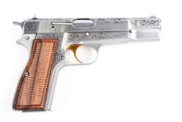 (M) Cased & Engraved Browning Hi-Power Classic Semi-Automatic Pistol.