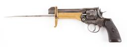 (C) Webley Mark VI 1917 Revolver with Rare Pritchard Greener Bayonet.