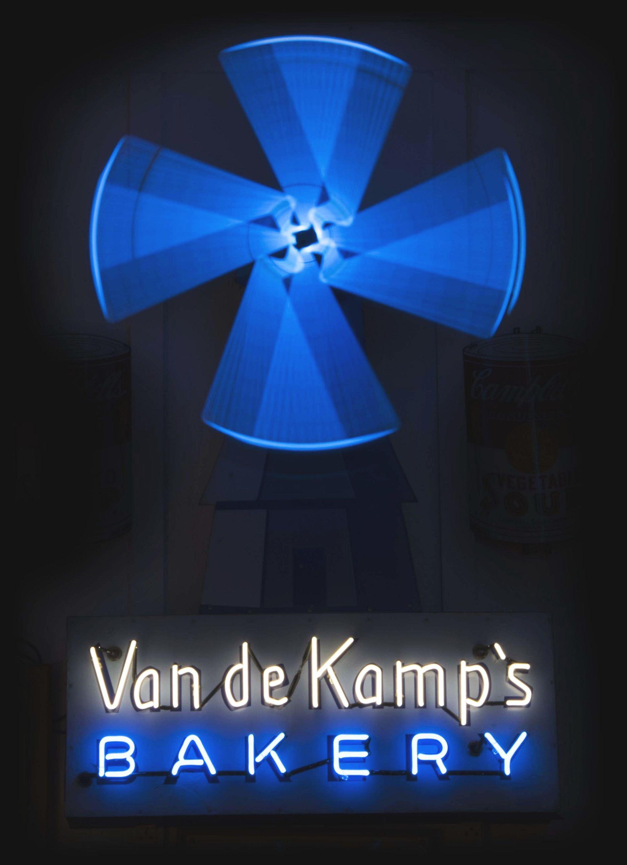 Van De Kamp's Bakery Porcelain Neon Sign w/ Motion Neon Lighting.