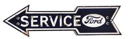 Ford Service Porcelain Neon Arrow Sign.