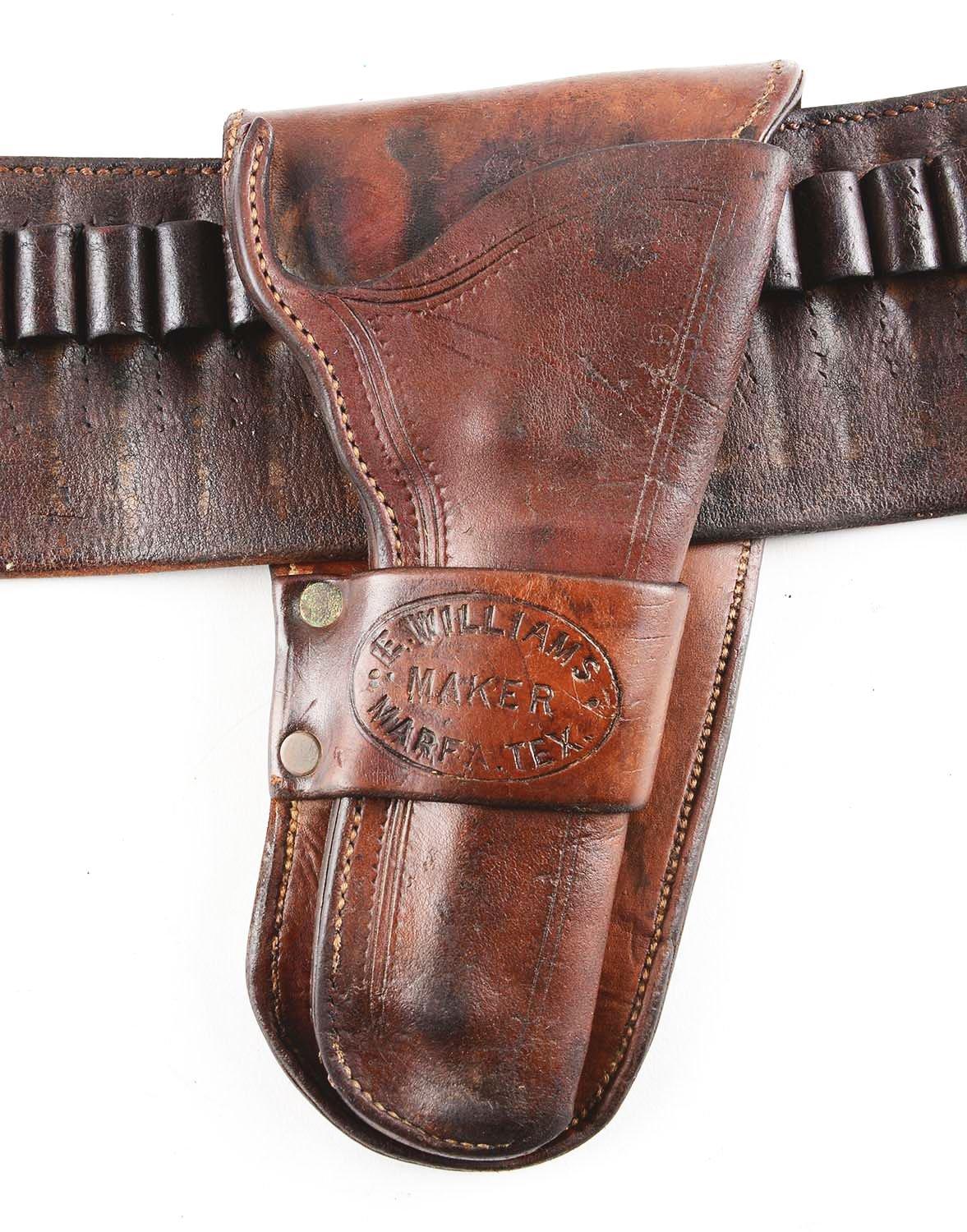 Maker Marked & Documented Arizona Ranger Money Belt & Holster.