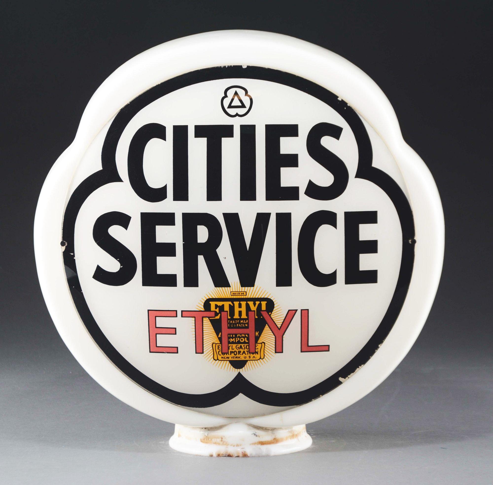 Cities Service Ethyl Complete Gas Globe.