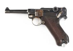 (C) Mauser S/42 1936 Date Luger Semi-Automatic Pistol.