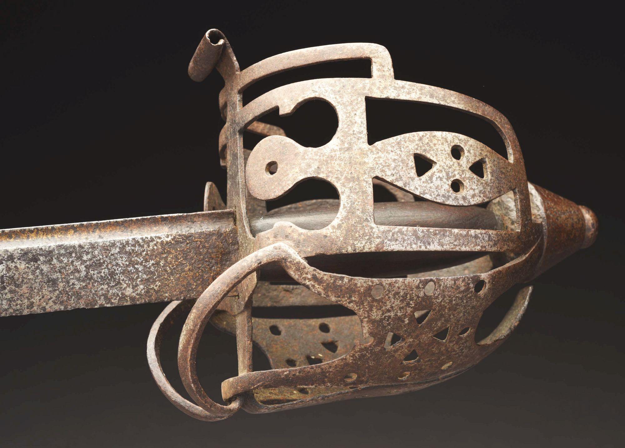 Basket Hilted English Backsword By Drury, Regimentally Marked To 42nd Highland Regiment.