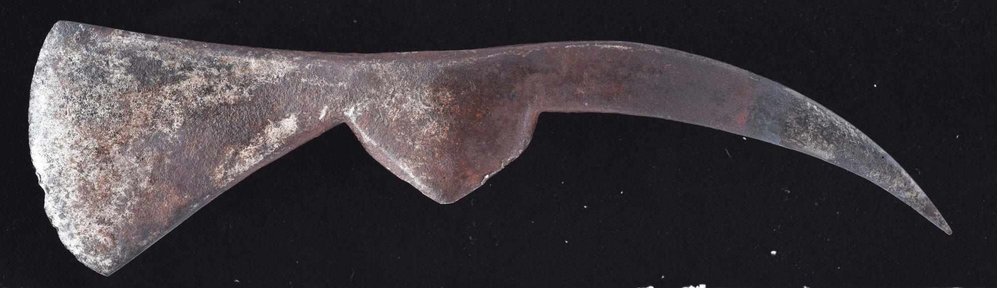 Large 18th Century Spike Tomahawk Head With Fort William Henry Provenance.