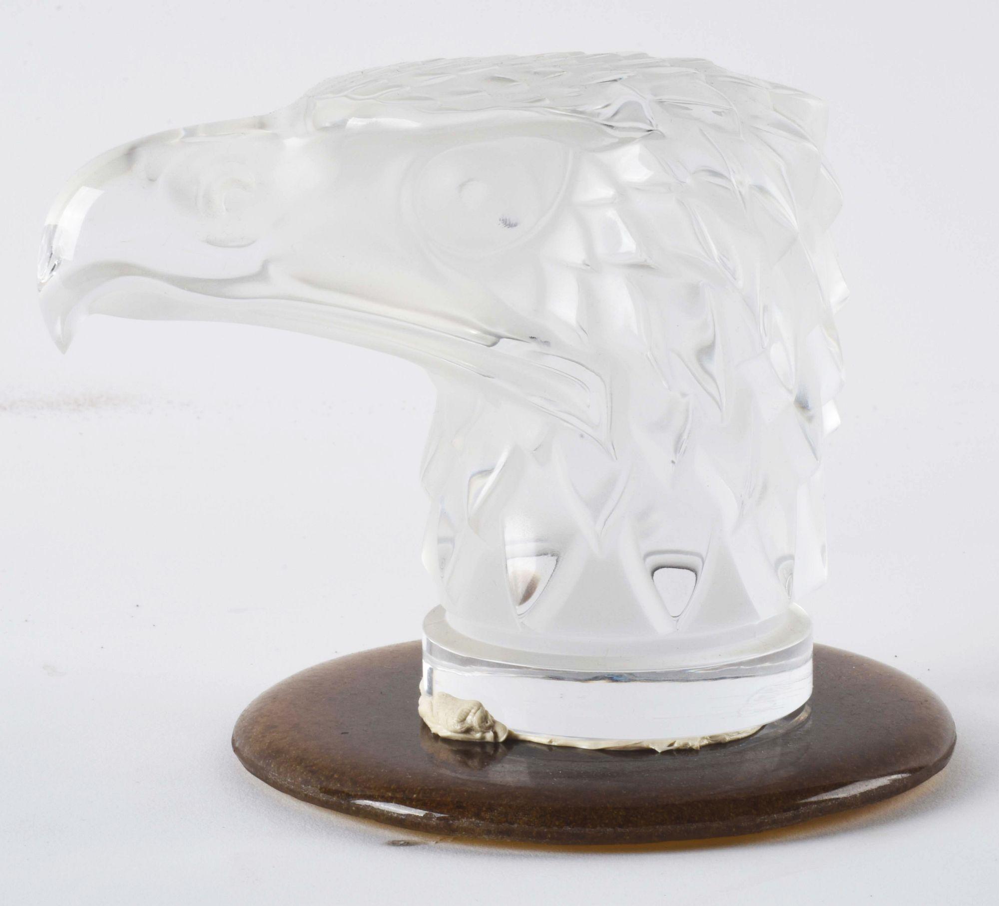 R. Lalique Clear Glass Eagle Mascot Hood Ornament.