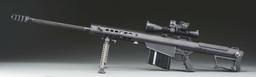 (M) New Unfired Cased Barrett M107A1 .50 BMG Semi-Automatic Rifle With Leupold Mk 4 Scope