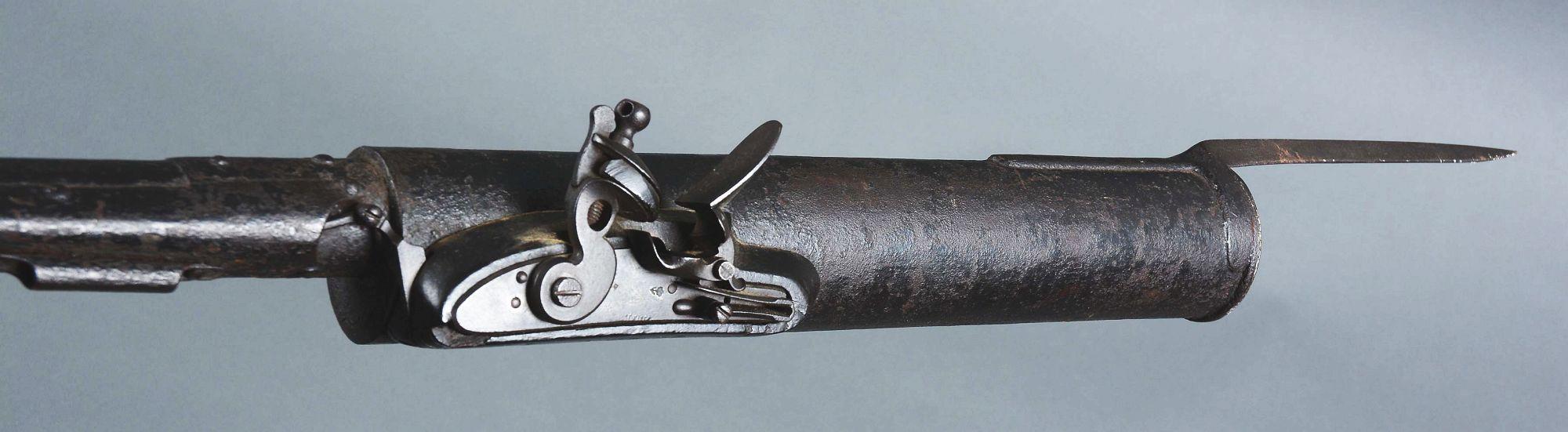 Rare War of 1812 British Congreve System Flintlock Rocket Launcher.