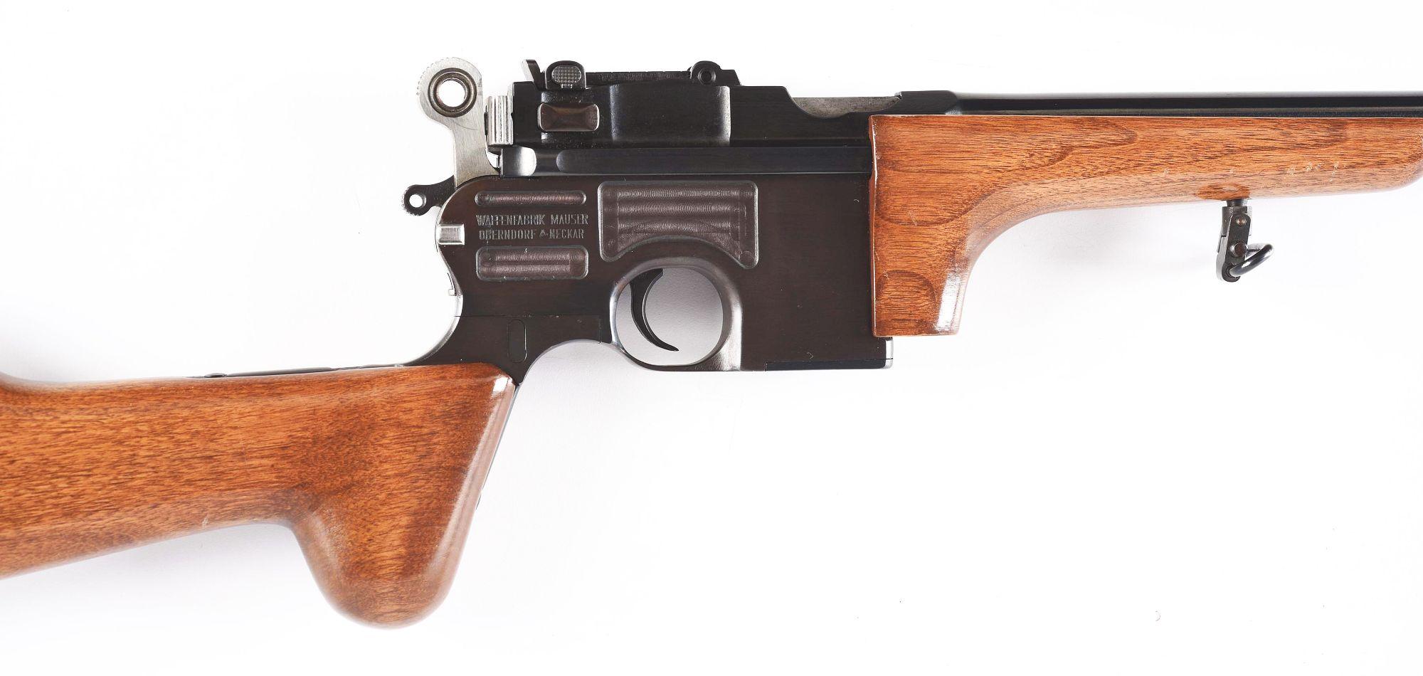 (C) Cased Mauser C96 Semi-Automatic Carbine