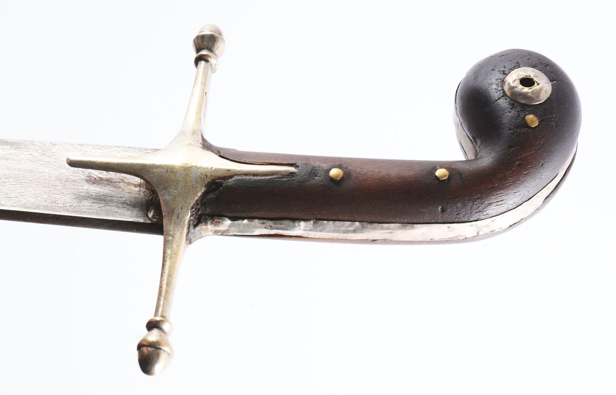 Unusually Long 17th/18th Century Silver Mounted Ottoman Kilij In Scabbard.