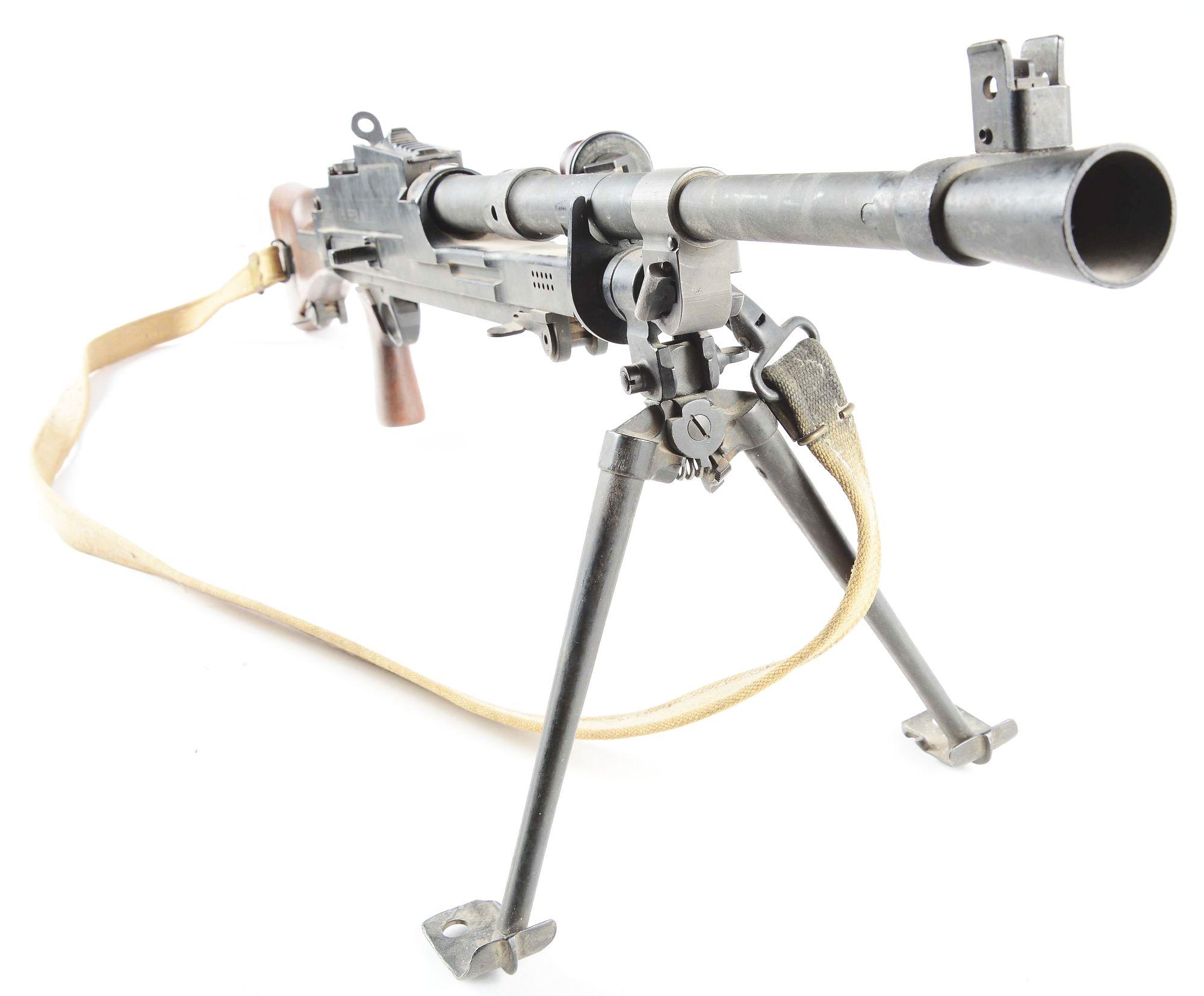 (N) SUPERB HIGH CONDITION EXTREMELY DESIRABLE ORIGINAL 8MM BREN MACHINE GUN WITH ACCESSORIES (CURIO