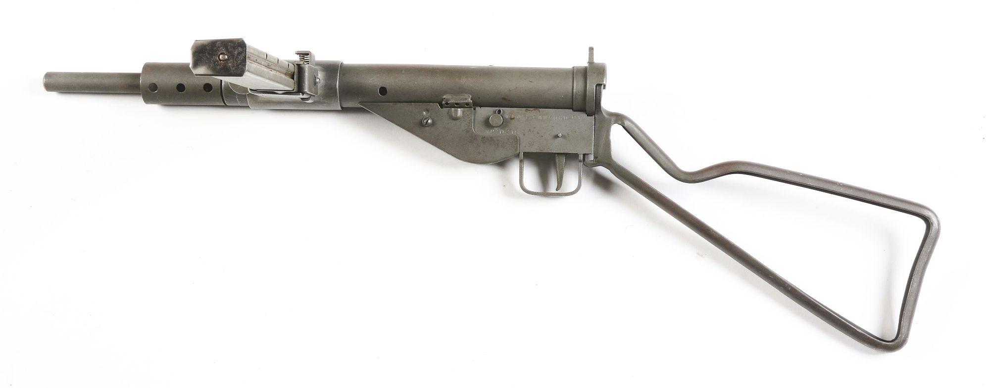 (N) DLO REGISTERED WORLD WAR II BRITISH STEN MK II MACHINE GUN WITH SPARE STEN MK II PARTS KIT (FULL