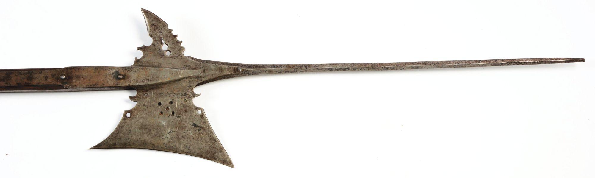 A Large Halberd with Pierced Head, Late 16th/Early 17th Century.