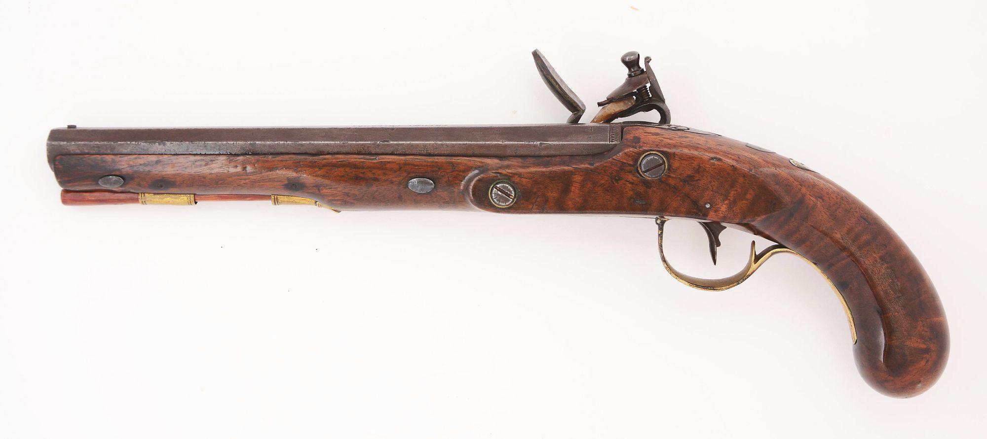 (A) A GOOD KENTUCKY PISTOL BY EDWARD TRYON SIGNED TRYON PHILADA ON BARREL AND TRYON ON LOCK.