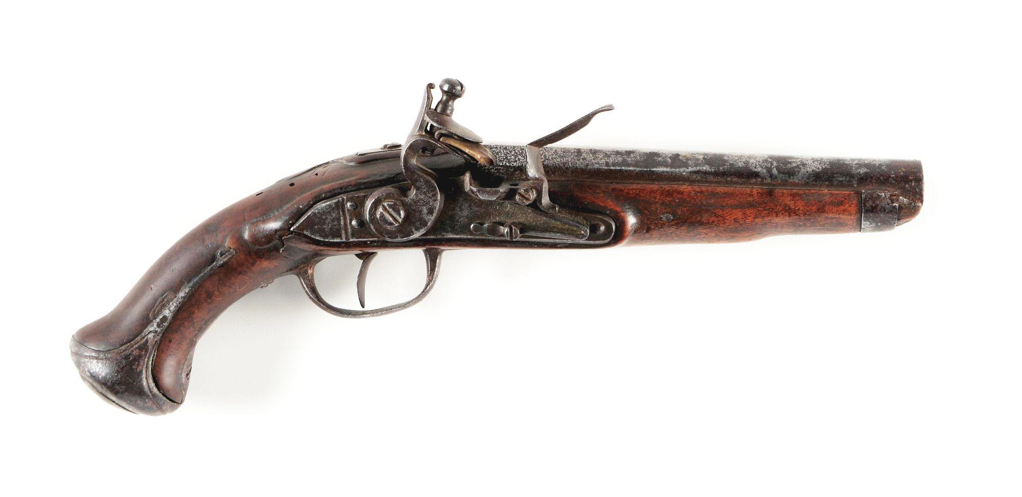 (A) AUSTRIAN MODEL 1770 FLINTLOCK CAVALRY PISTOL.