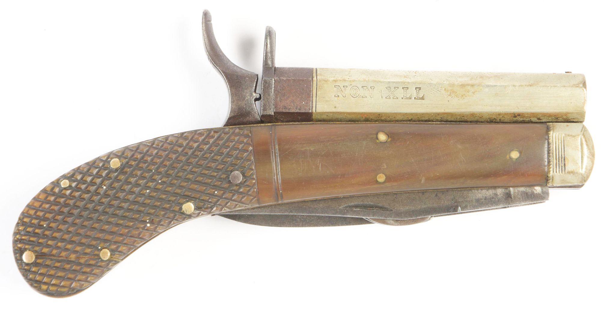 (A) UNWIN & ROGERS FOLDING KNIFE PISTOL