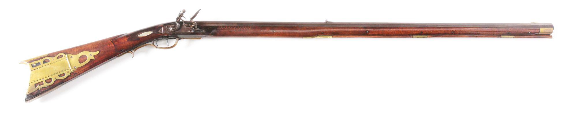 (A) BEDFORD COUNTY FLINTLOCK LONGRIFLE.