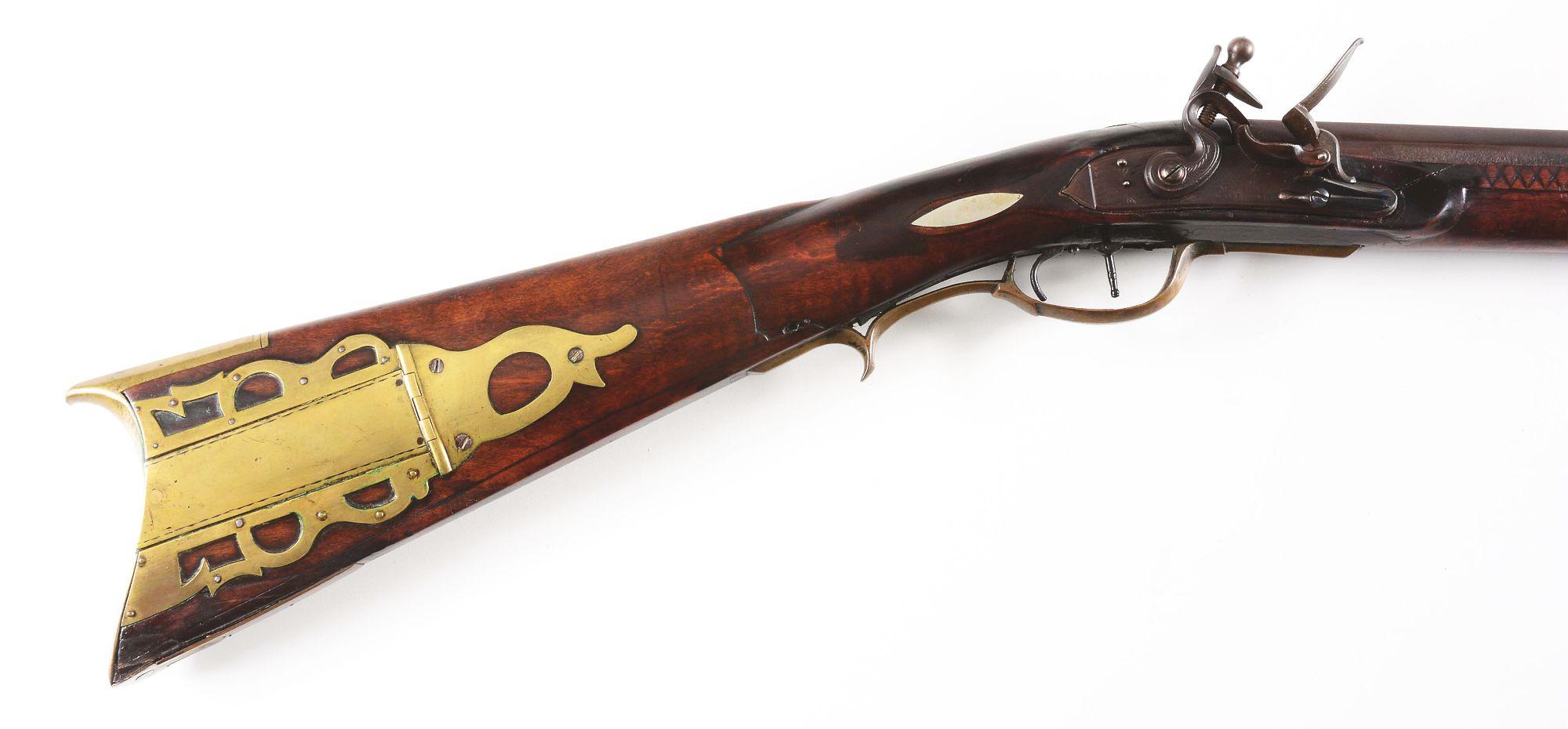 (A) BEDFORD COUNTY FLINTLOCK LONGRIFLE.