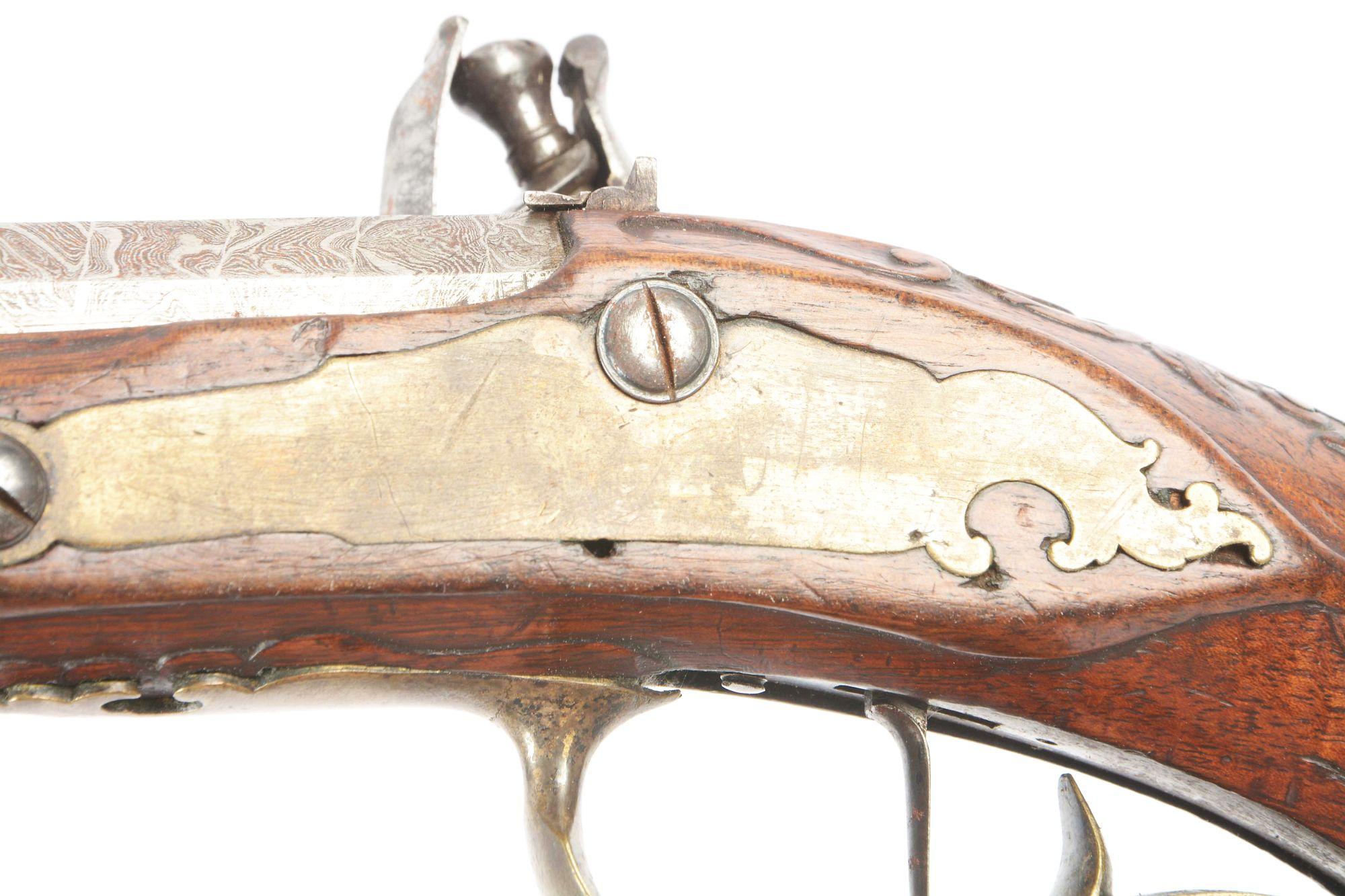 (A) LOT OF TWO: COLLECTOR'S LOT OF SINGLE SHOT FLINTLOCK PISTOLS, ONE A FRENCH MODEL 1813, THE OTHER
