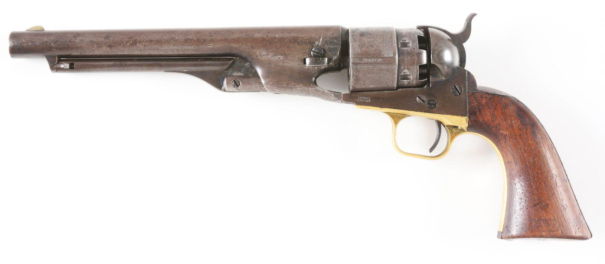 (A) MARTIALLY MARKED US COLT MODEL 1860 ARMY PERCUSSION REVOLVER.