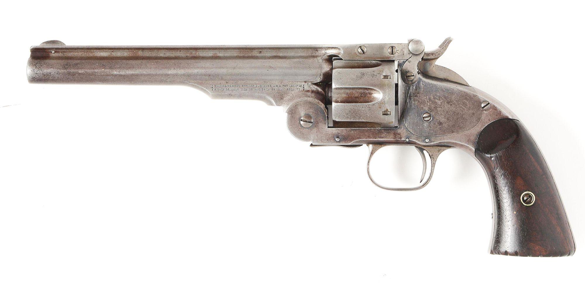 (A) US MARKED SMITH & WESSON 2ND MODEL SCHOFIELD SINGLE ACTION REVOLVER.